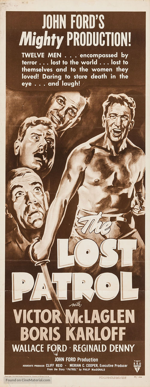 The Lost Patrol - Re-release movie poster