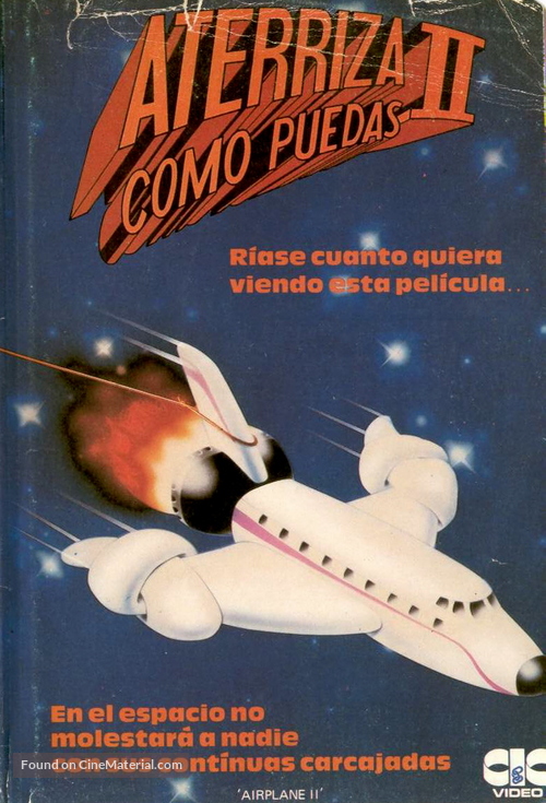 Airplane II: The Sequel - Spanish VHS movie cover