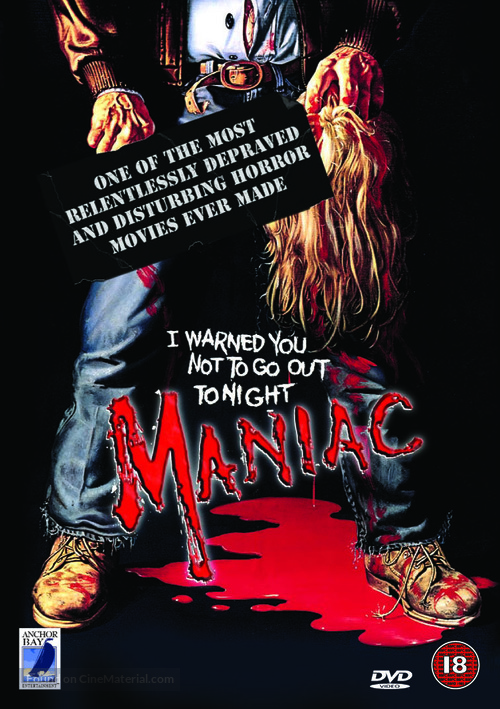 Maniac - British DVD movie cover