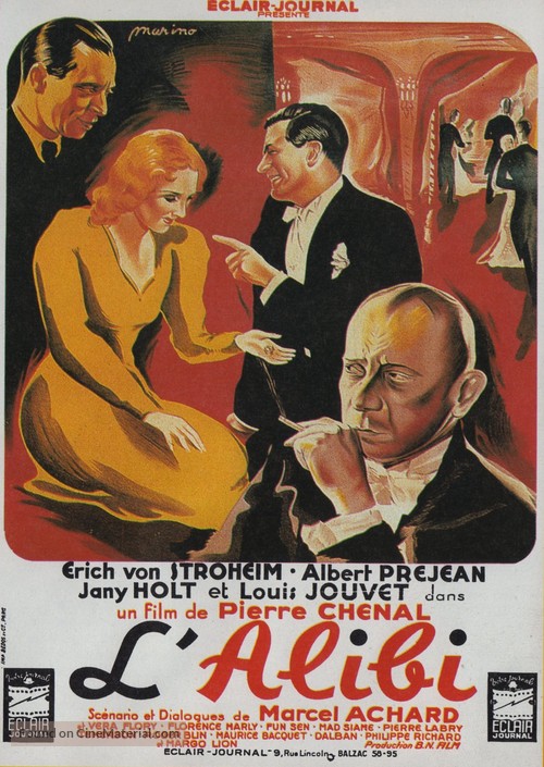 L&#039;alibi - French Movie Poster