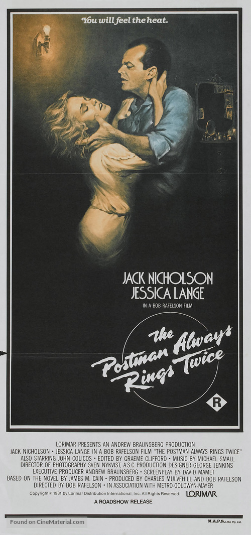 The Postman Always Rings Twice - Australian Movie Poster