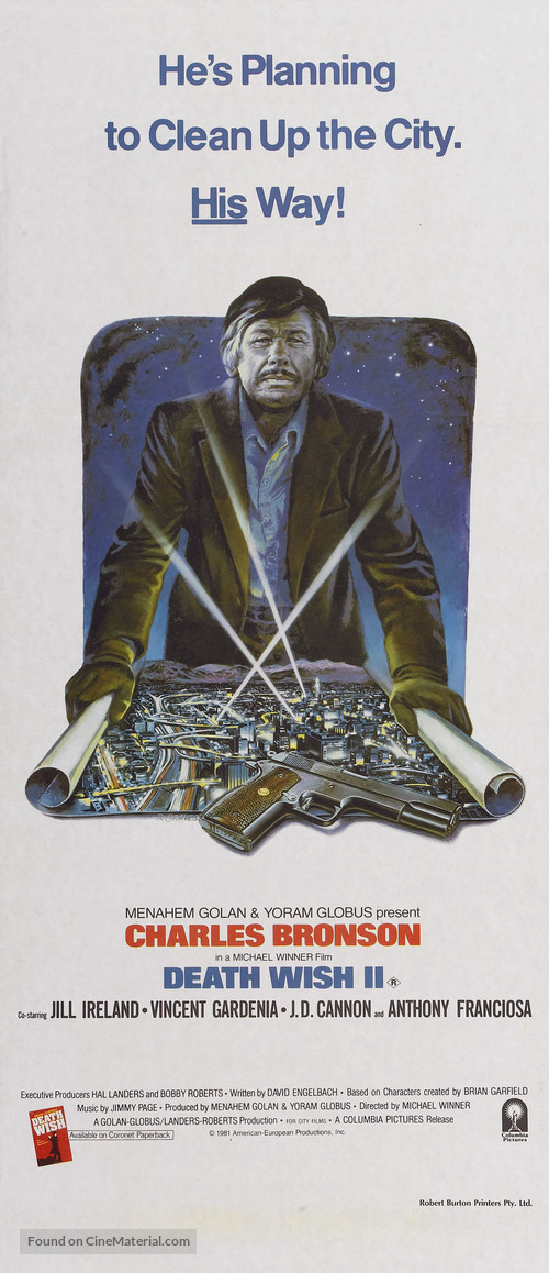 Death Wish II - Australian Movie Poster