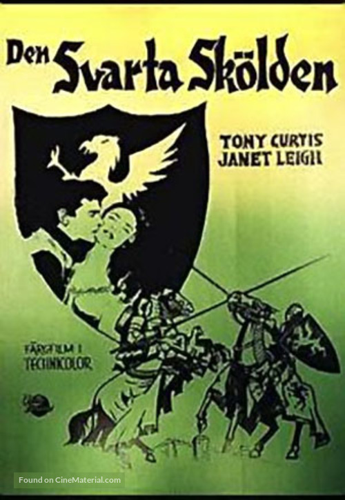 The Black Shield of Falworth - Swedish Movie Poster