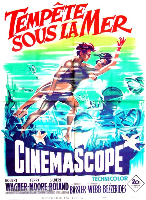 Beneath the 12-Mile Reef - French Movie Poster