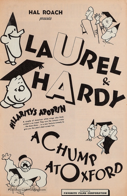 A Chump at Oxford - poster