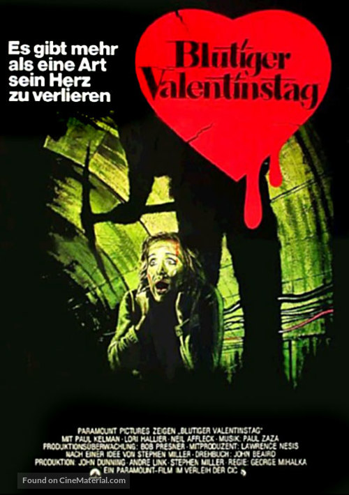 My Bloody Valentine - German Movie Poster