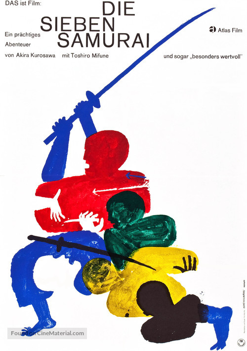 Shichinin no samurai - German Movie Poster