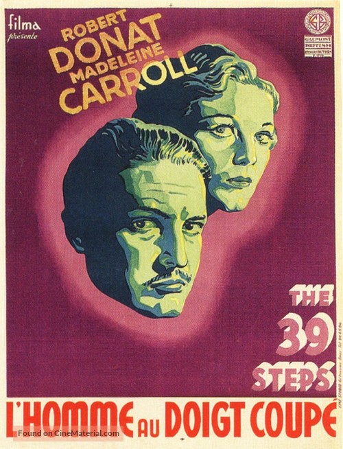 The 39 Steps - French Movie Poster