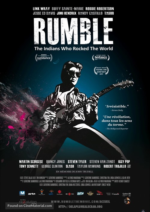 Rumble: The Indians Who Rocked The World - French Movie Poster