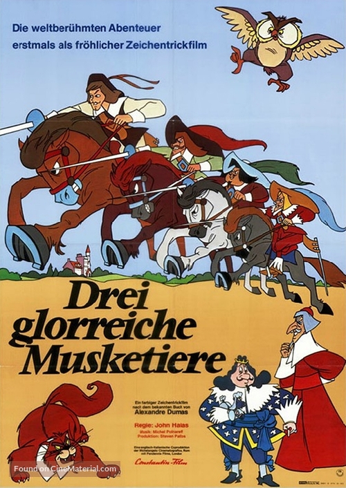 Les trois mousquetaires - German Movie Poster