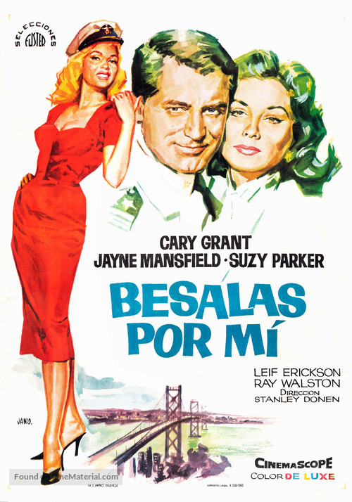 Kiss Them for Me - Spanish Movie Poster
