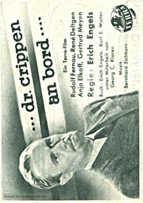 Dr. Crippen an Bord - German poster