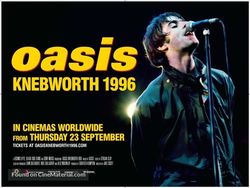 Oasis Knebworth 1996 - Movie Poster