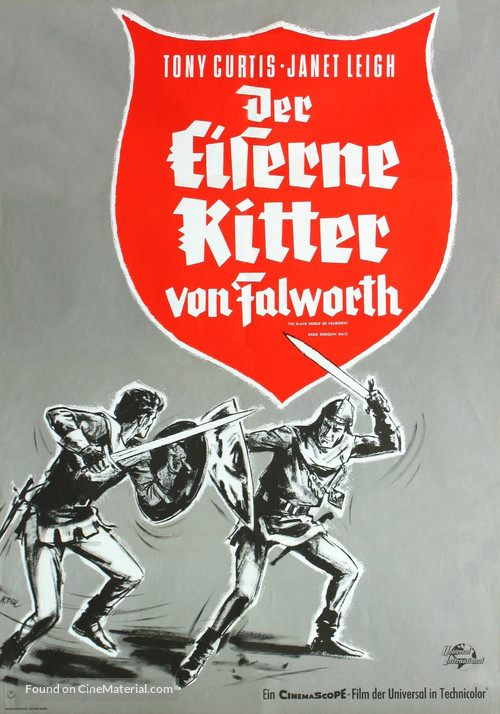 The Black Shield of Falworth - German Movie Poster