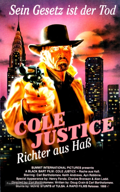 Cole Justice - German Movie Cover