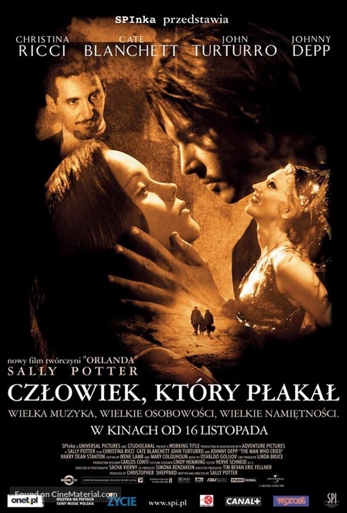 The Man Who Cried - Polish Movie Poster