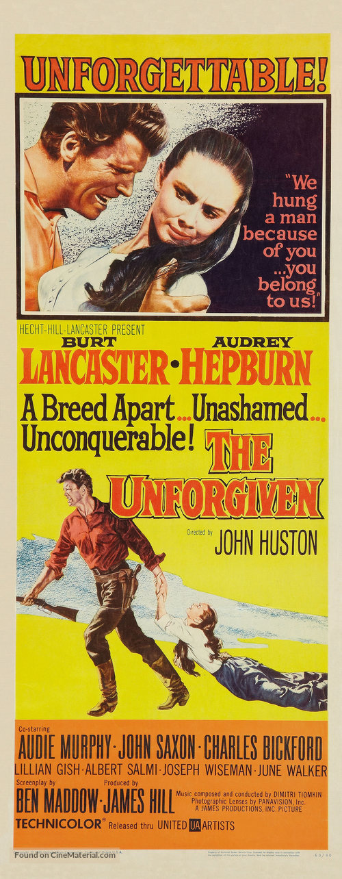 The Unforgiven - Theatrical movie poster