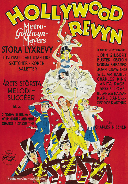 The Hollywood Revue of 1929 - Swedish Movie Poster