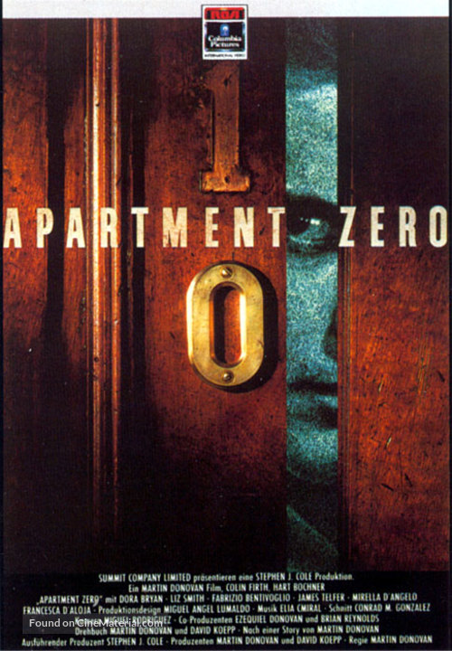 Apartment Zero - German DVD movie cover
