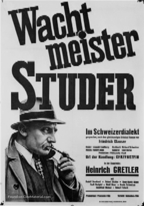 Wachtmeister Studer - Swiss Movie Poster