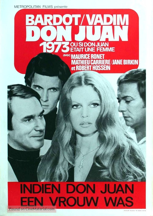 Don Juan ou Si Don Juan &eacute;tait une femme... - Belgian Movie Poster