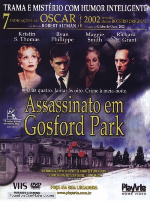 Gosford Park - Brazilian Video release movie poster