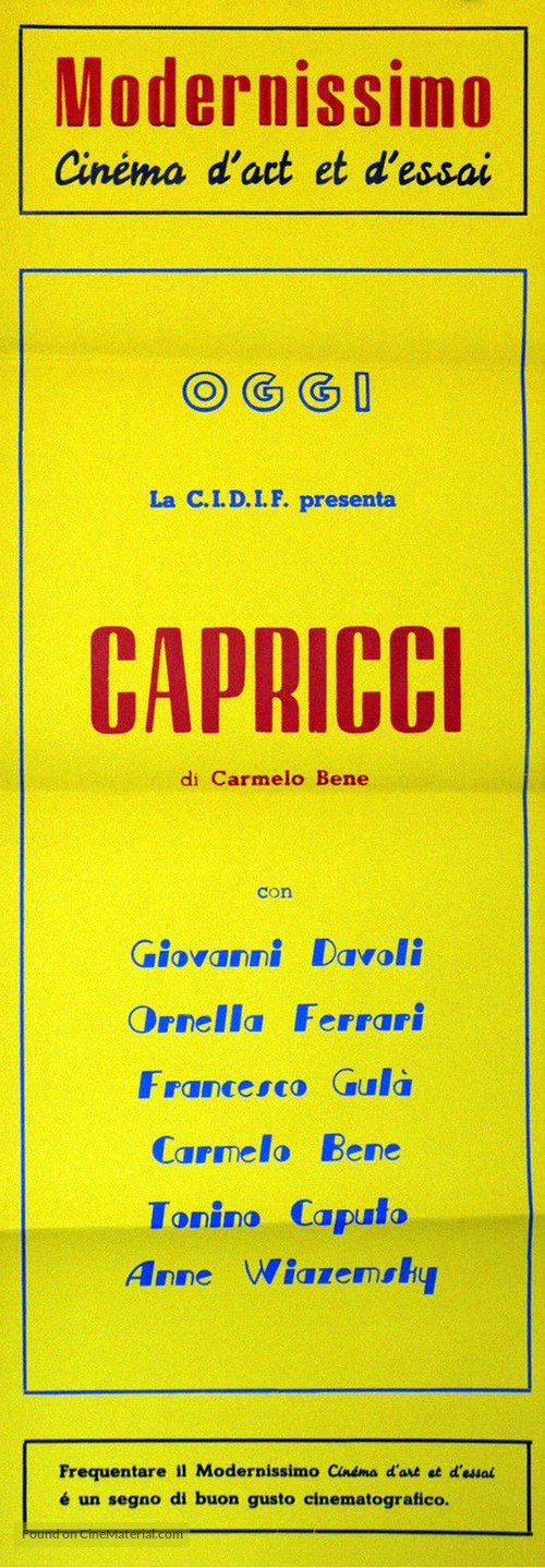 Capricci - Italian Movie Poster