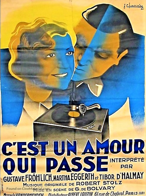 Ein Lied, ein Ku&szlig;, ein M&auml;del - French Movie Poster