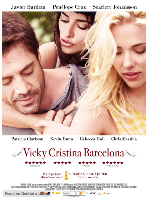 Vicky Cristina Barcelona - Danish Movie Poster