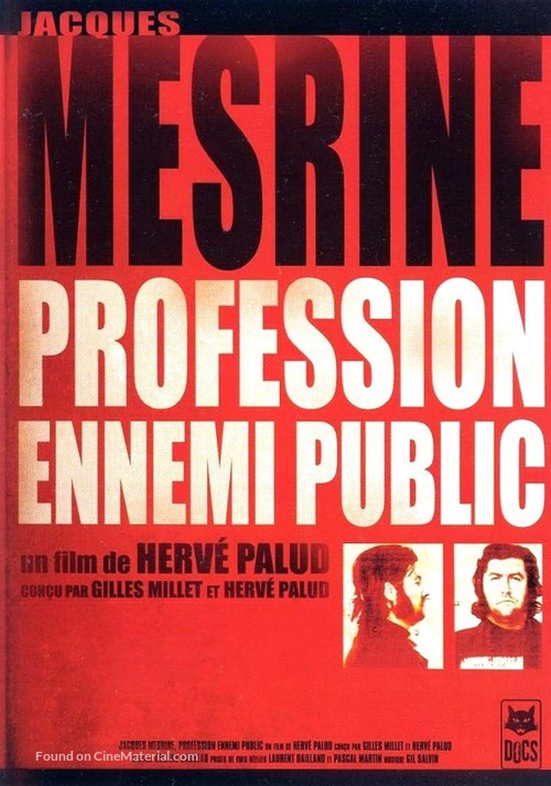 Jacques Mesrine: profession ennemi public - French DVD movie cover