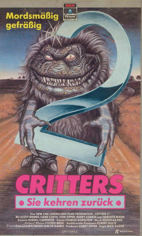 Critters 2: The Main Course - German VHS movie cover