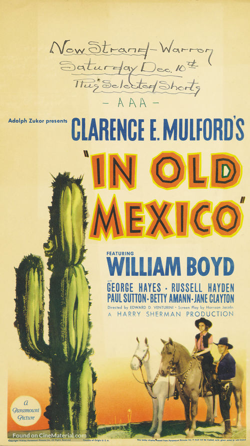 In Old Mexico - Movie Poster
