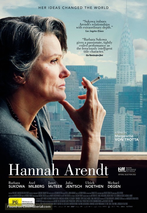 Hannah Arendt - Australian Movie Poster