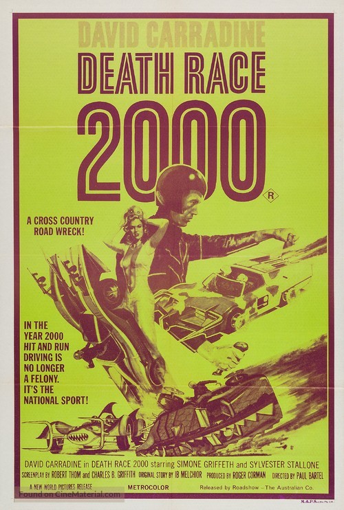 Death Race 2000 - Australian Movie Poster