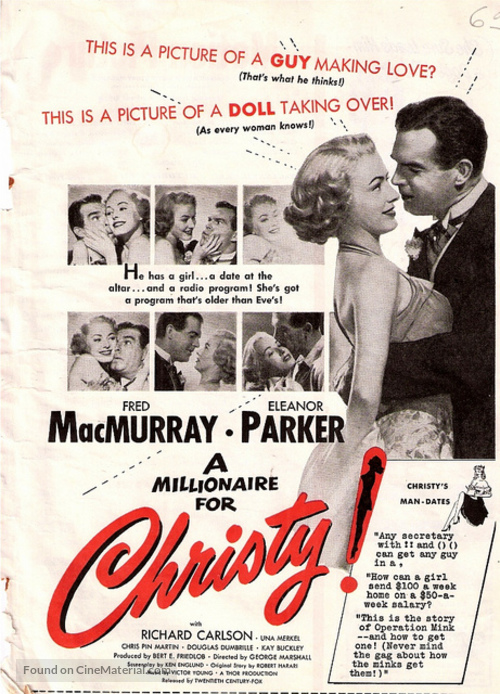 A Millionaire for Christy - Movie Poster