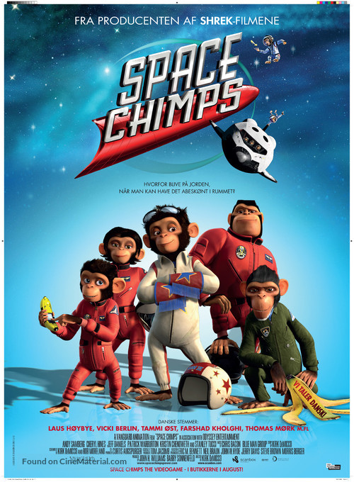 Space Chimps - Danish Movie Poster