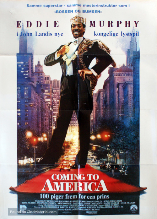 Coming To America - Danish Movie Poster