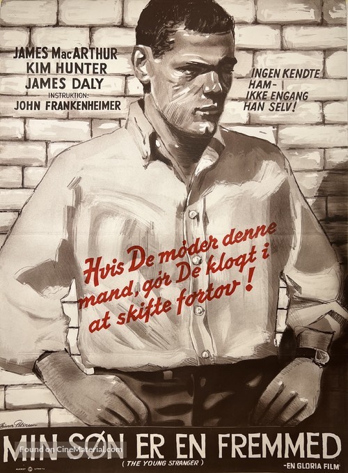 The Young Stranger - Danish Movie Poster