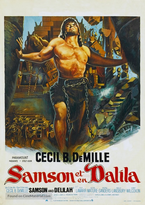 Samson and Delilah - Belgian Movie Poster