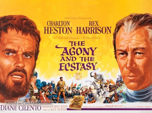 The Agony and the Ecstasy - British Movie Poster