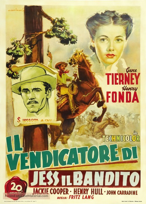 The Return of Frank James - Italian Movie Poster