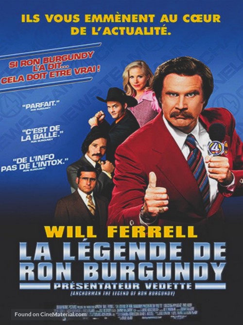 Anchorman: The Legend of Ron Burgundy - French Movie Poster