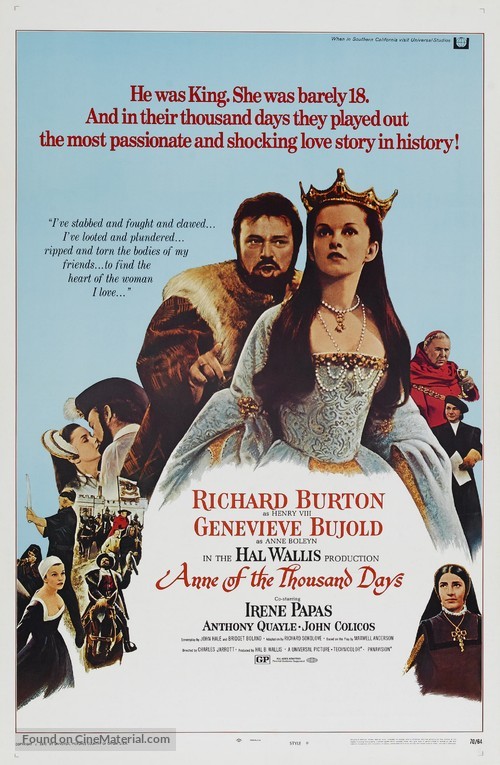 Anne of the Thousand Days - Movie Poster