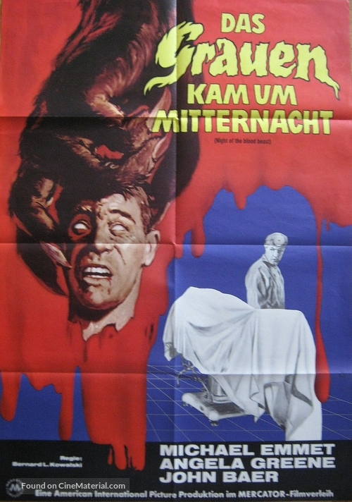 Night of the Blood Beast - German Movie Poster