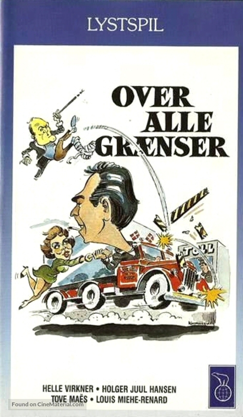 Over alle gr&aelig;nser - Danish VHS movie cover