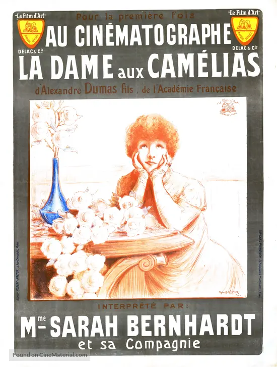 La Dame Aux Camelias 1912 French Movie Poster La Dame Aux Camelias 1912 French Movie Poster