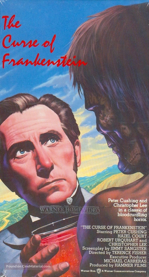 The Curse of Frankenstein - VHS movie cover