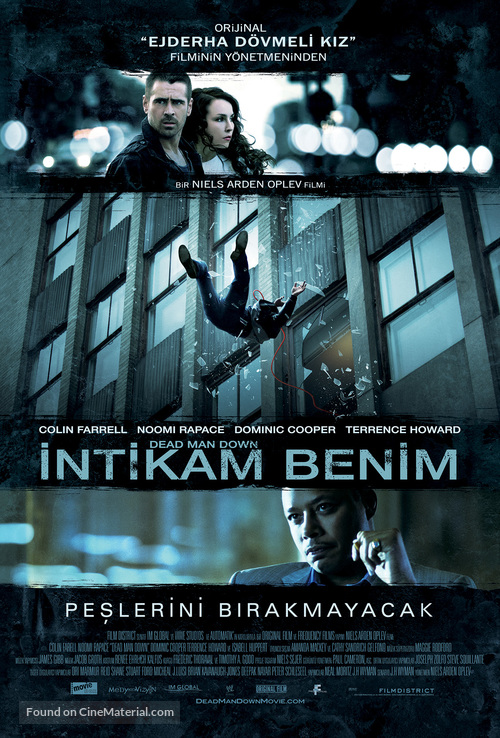 Dead Man Down - Turkish Movie Poster