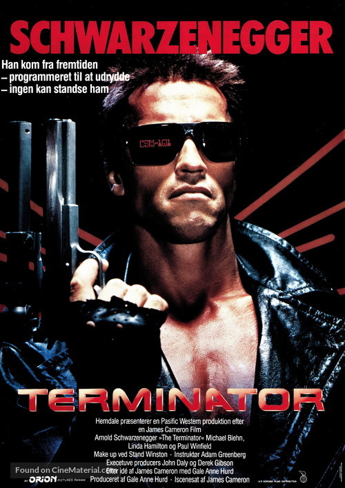 The Terminator - Danish Movie Poster