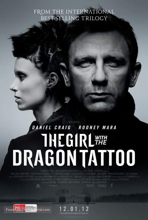The Girl with the Dragon Tattoo - Australian Movie Poster